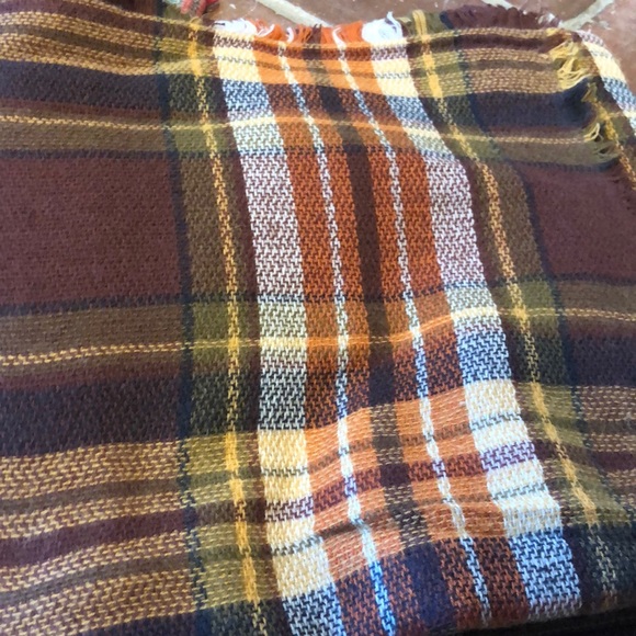 Two Oversized Plaid Scarves - Picture 3 of 6